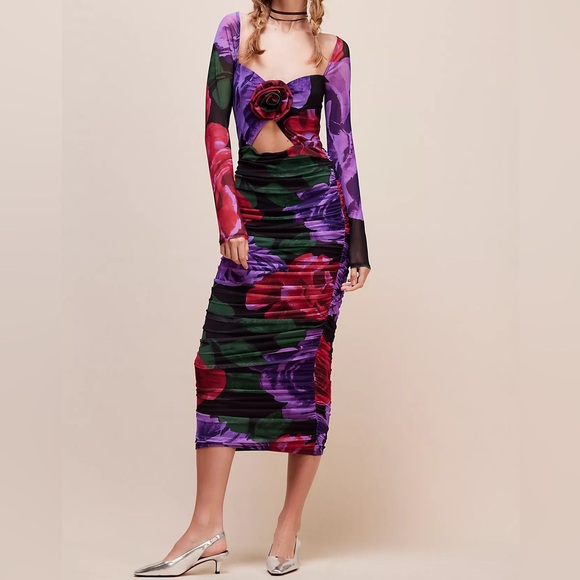 AFRM Dresses & Skirts - AFRM Sierra Rosette Midi Dress